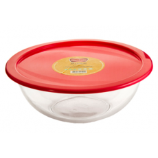 Marinex Mixing Bowl with plastic coloured lid 3 Litre 